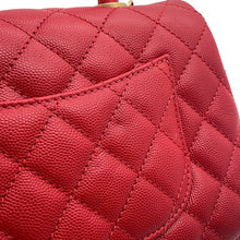 Load image into Gallery viewer, CHANEL Coco Handle 2WAYHandbag RedA92990 Caviar Leather Size XS