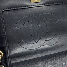 Load image into Gallery viewer, CHANEL Mademoiselle V Stitch ChainShoulder Bag BlackA93083 Leather Size 20