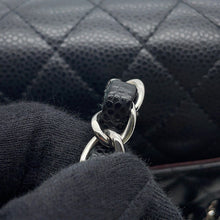 Load image into Gallery viewer, CHANEL Matelasse W Flap ChainShoulder Bag BlackA01113 Caviar Leather Size 23