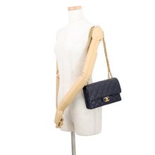 Load image into Gallery viewer, CHANEL Matelasse Single Flap ChainShoulder NavyAS3393 Lambskin Size 20