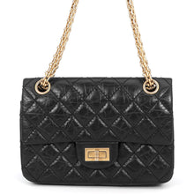 Load image into Gallery viewer, CHANEL 2.55 ChainShoulder Bag BlackAS0874 Aged Calf Leather Size Mini