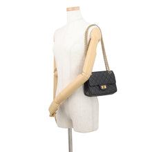 Load image into Gallery viewer, CHANEL 2.55 ChainShoulder Bag BlackAS0874 Aged Calf Leather Size Mini