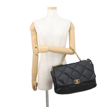 Load image into Gallery viewer, CHANEL CHANEL 19 Maxi Chain Shoulder Bag BlackAS1162 Shiny Calf Leather
