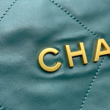 Load image into Gallery viewer, CHANEL CHANEL22 Backpack GreenAS3859 Shiny Calf Leather Size Small
