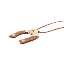 Load image into Gallery viewer, HERMES Jocket Necklace Size Large Gold / Nata Swift Leather