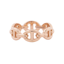 Load image into Gallery viewer, HERMES Chaine d'Ancre Anchene Ring Size PM/51/#11 18K Pink Gold