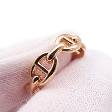 Load image into Gallery viewer, HERMES Chaine d'Ancre Anchene Ring Size PM/51/#11 18K Pink Gold