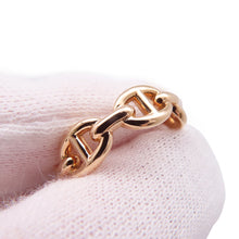Load image into Gallery viewer, HERMES Chaine d'Ancre Anchene Ring Size PM/51/#11 18K Pink Gold