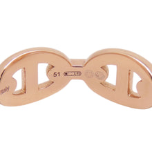 Load image into Gallery viewer, HERMES Chaine d'Ancre Anchene Ring Size PM/51/#11 18K Pink Gold