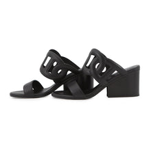 Load image into Gallery viewer, HERMES Lipari 70 Sandals Black Leather Size 36