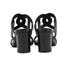 Load image into Gallery viewer, HERMES Lipari 70 Sandals Black Leather Size 36