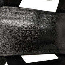 Load image into Gallery viewer, HERMES Lipari 70 Sandals Black Leather Size 36