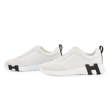 Load image into Gallery viewer, HERMES Bounce Sneakers Black/White Calf Leather suede Size 36