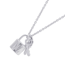 Load image into Gallery viewer, LOUIS VUITTON Pendant Lock It NecklaceQ93320 18K White Gold
