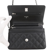Load image into Gallery viewer, CHANEL Matelasse Classic Chain Wallet BlackAP4241-Y01588-C3906 Caviar Leather