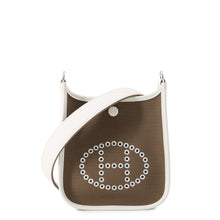 Load image into Gallery viewer, HERMES Neo Evelyne Etoupe/Gris Perle/Dune Toile Officier Swift Leather Size TPM