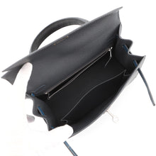 Load image into Gallery viewer, HERMES Kelly Sellier tricolor Ardoise/Black/Blue Hydra Epsom Size 25