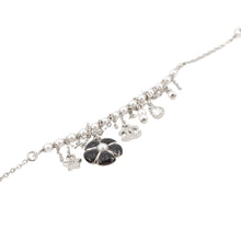 将图像加载到图库查看器中,CHANEL Bag Charm Bracelet SilverABG890-B22986-U6097 Metal Rhinestone Faux Pearl Resin