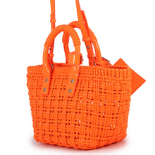 Load image into Gallery viewer, BALENCIAGA Bistro Basket Bag Orange671342 Patent Leather Size XS
