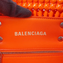 Load image into Gallery viewer, BALENCIAGA Bistro Basket Bag Orange671342 Patent Leather Size XS