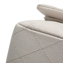 Load image into Gallery viewer, CHANEL Matelasse W Flap ChainShoulder Bag WhiteA01112 Caviar Leather Size 25