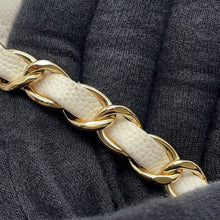 Load image into Gallery viewer, CHANEL Matelasse W Flap ChainShoulder Bag WhiteA01112 Caviar Leather Size 25