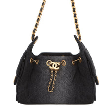 Load image into Gallery viewer, CHANEL CHANEL25 ChainShoulder Bag BlackAS5631 Denim Size Mini