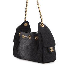 Load image into Gallery viewer, CHANEL CHANEL25 ChainShoulder Bag BlackAS5631 Denim Size Mini