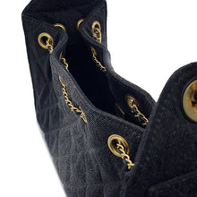 Load image into Gallery viewer, CHANEL CHANEL25 ChainShoulder Bag BlackAS5631 Denim Size Mini