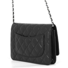 Load image into Gallery viewer, CHANEL Classic Matelasse Chain Wallet BlackAP0250 Caviar Leather
