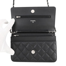 Load image into Gallery viewer, CHANEL Classic Matelasse Chain Wallet BlackAP0250 Caviar Leather