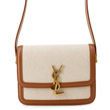 Load image into Gallery viewer, SAINT LAURENT PARIS Solferino Shoulder Bag Beige/Brown634306 Leather Canvas Size Small