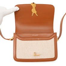 Load image into Gallery viewer, SAINT LAURENT PARIS Solferino Shoulder Bag Beige/Brown634306 Leather Canvas Size Small