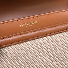 Load image into Gallery viewer, SAINT LAURENT PARIS Solferino Shoulder Bag Beige/Brown634306 Leather Canvas Size Small
