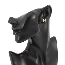 Load image into Gallery viewer, HERMES Pop Ash Earrings Size Mini White Gold Plated Lacquer