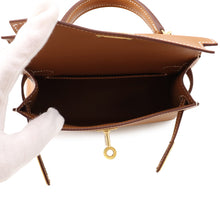 将图像加载到图库查看器中,HERMES Mini Kelly 2 Outside Gold Epsom