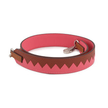 Load image into Gallery viewer, HERMES Bandouliere Tresage Rose Azalee/Brown Epsom