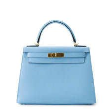 将图像加载到图库查看器中,HERMES Kelly Sellier Celeste Epsom Size 28