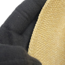 Load image into Gallery viewer, CHANEL CC Logo Ribbon Straw Hat Size M Beige/Gray/Black Straw Cotton100%