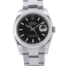 Load image into Gallery viewer, ROLEX Datejust W36mm Stainless Steel Black Dial116200