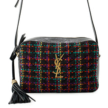 Load image into Gallery viewer, SAINT LAURENT PARIS Lou Camera Shoulder Bag Black/Multicolor612544 Tweed Leather