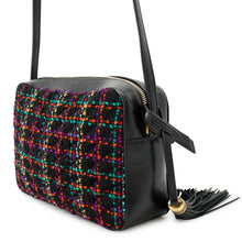 Load image into Gallery viewer, SAINT LAURENT PARIS Lou Camera Shoulder Bag Black/Multicolor612544 Tweed Leather