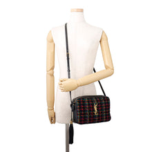 Load image into Gallery viewer, SAINT LAURENT PARIS Lou Camera Shoulder Bag Black/Multicolor612544 Tweed Leather