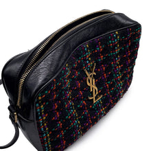 Load image into Gallery viewer, SAINT LAURENT PARIS Lou Camera Shoulder Bag Black/Multicolor612544 Tweed Leather