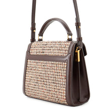 Load image into Gallery viewer, SAINT LAURENT PARIS Cassandra Top Handle 2-Way Shoulder Bag Brown/Multicolor623930 Tweed Leather Size Mini