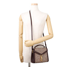 Load image into Gallery viewer, SAINT LAURENT PARIS Cassandra Top Handle 2-Way Shoulder Bag Brown/Multicolor623930 Tweed Leather Size Mini