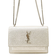 将图像加载到图库查看器中,SAINT LAURENT PARIS Sunset Chain wallet Champagne Gold452157 Leather