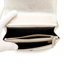 将图像加载到图库查看器中,SAINT LAURENT PARIS Sunset Chain wallet Champagne Gold452157 Leather