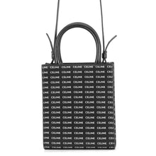 Load image into Gallery viewer, CELINE Vertical Cover 2way Shoulder Bag Black/White194372DT2 Leather Size Mini