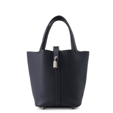 将图像加载到图库查看器中,HERMES Picotin Lock Blue Nuit Taurillon Clemence Size PM
